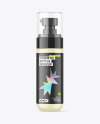 60ml Clear Cosmetic Bottle with Pump Mockup 60ml Clear Cosmetic Bottle with Pump Mockup