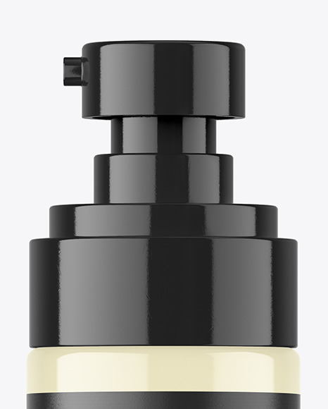 60ml Clear Cosmetic Bottle with Pump Mockup 60ml Clear Cosmetic Bottle with Pump Mockup