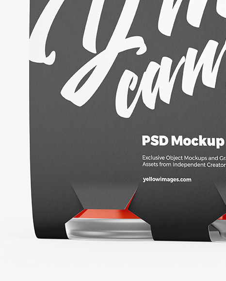 Carton Pack W/ 4 Glossy Cans Mockup