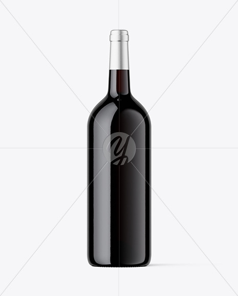 Red Wine Bottle Mockup