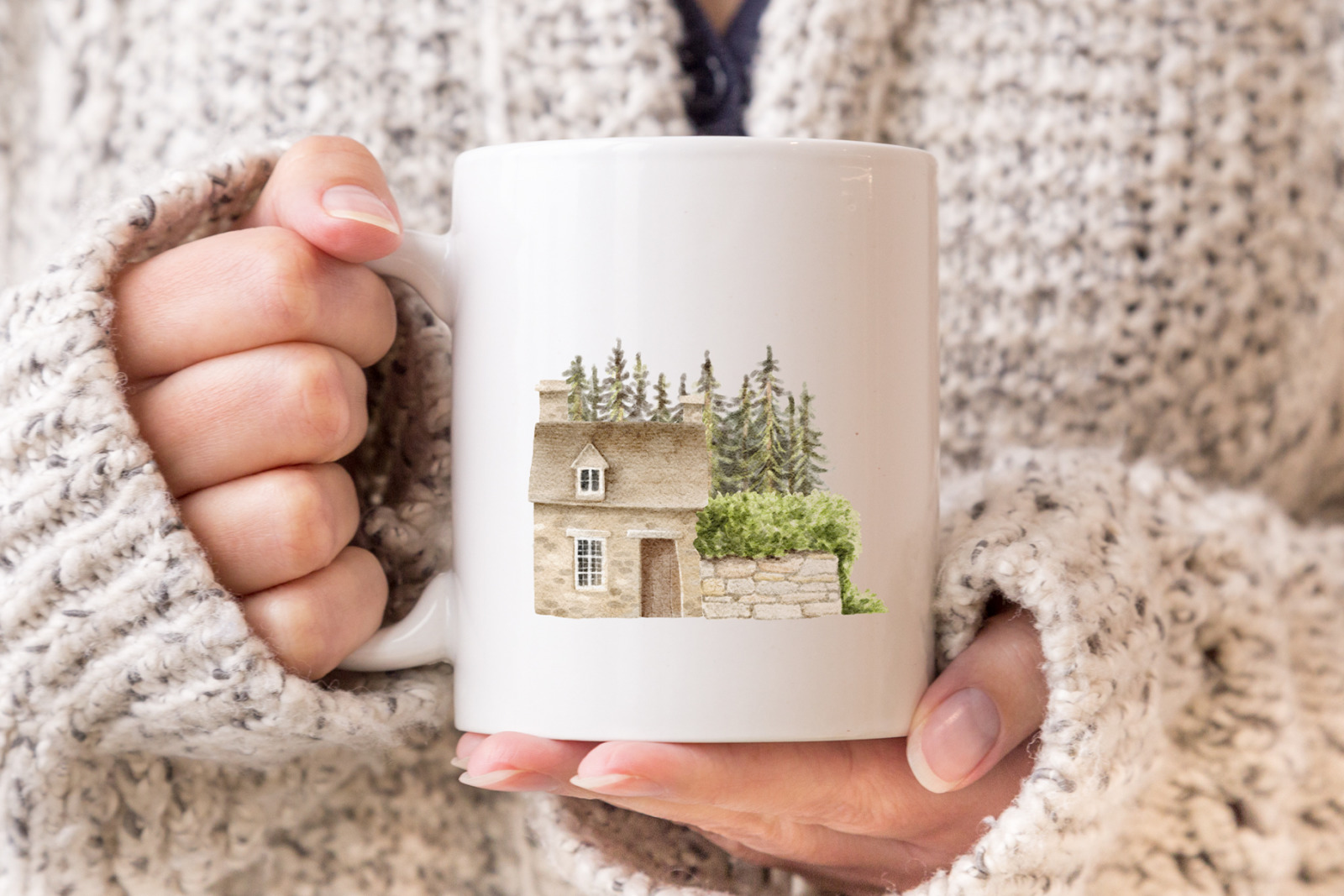 Countryside houses and landscape