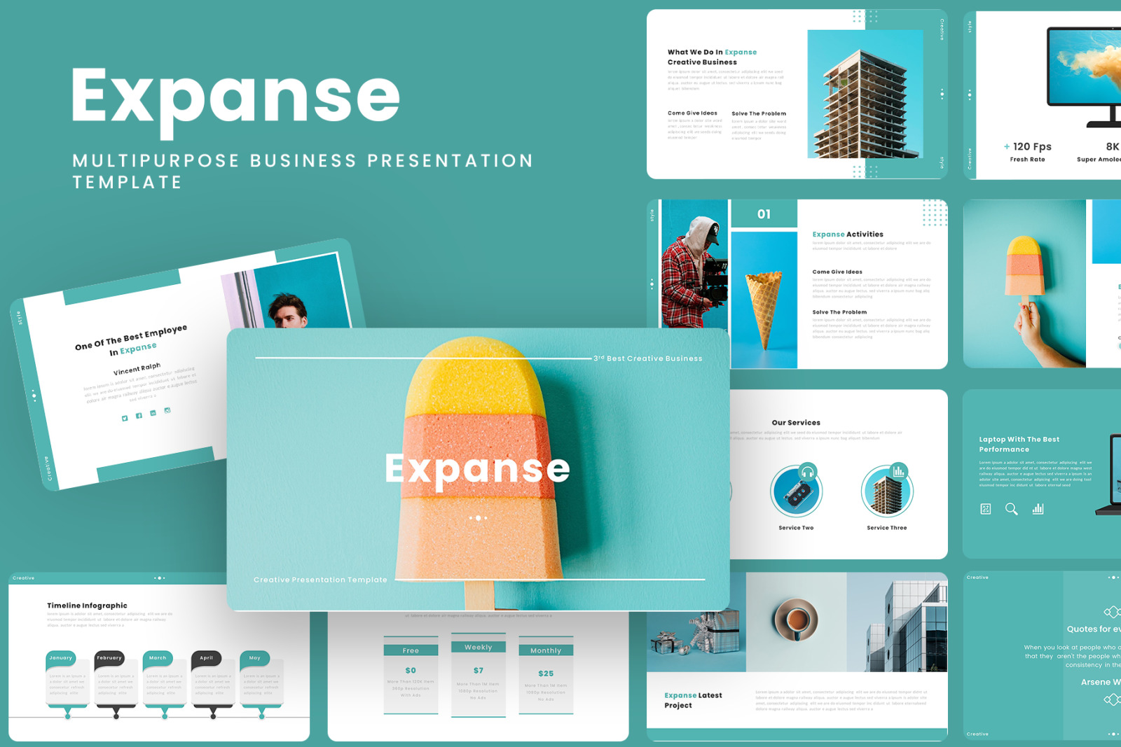 Expanse - Creative Business Google Slides Template Expanse - Creative Business Google Slides Template