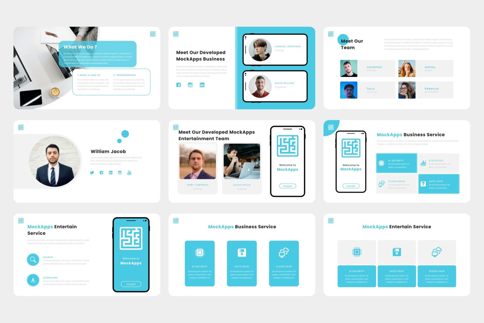 MockApps - Mobile App & SAAS Google Slides Template MockApps - Mobile App & SAAS Google Slides Template