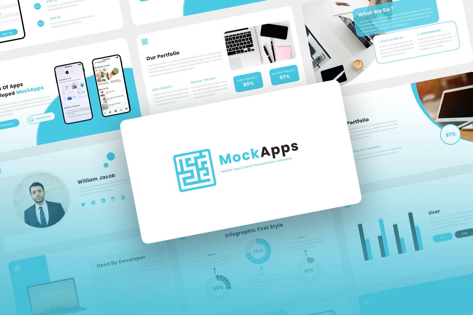MockApps - Mobile App & SAAS Keynote Template MockApps - Mobile App & SAAS Keynote Template