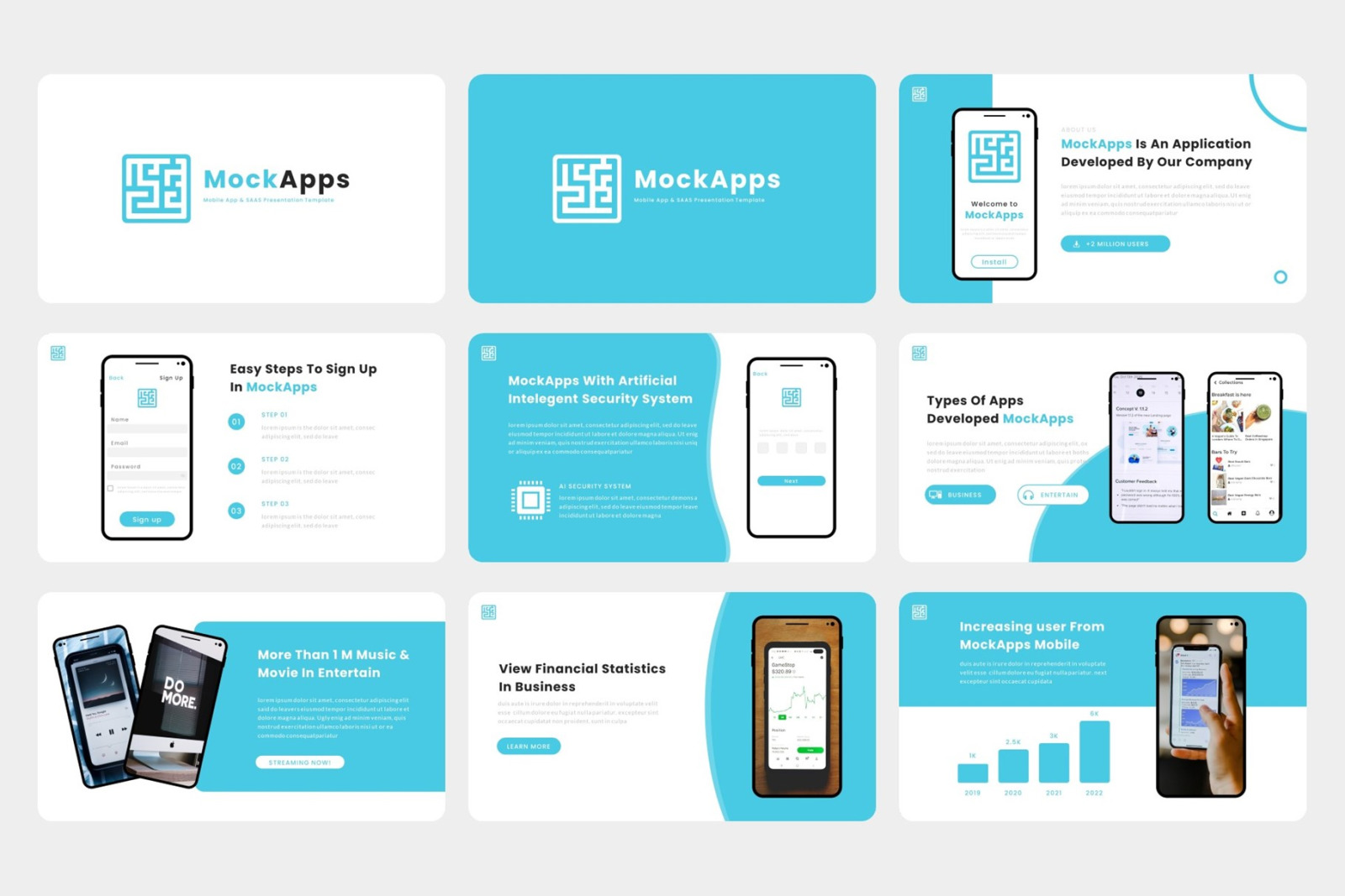 MockApps - Mobile App &amp; SAAS PowerPoint Template