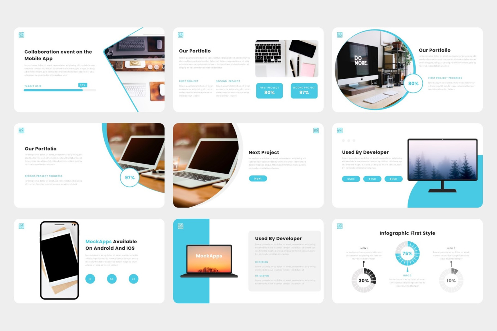 MockApps - Mobile App & SAAS PowerPoint Template MockApps - Mobile App & SAAS PowerPoint Template