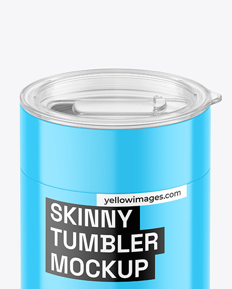 Glossy Skinny Tumbler Mockup