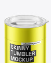 Metallic Skinny Tumbler Mockup