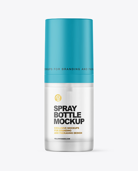 Frosted Clear Spray Bottle Mockup