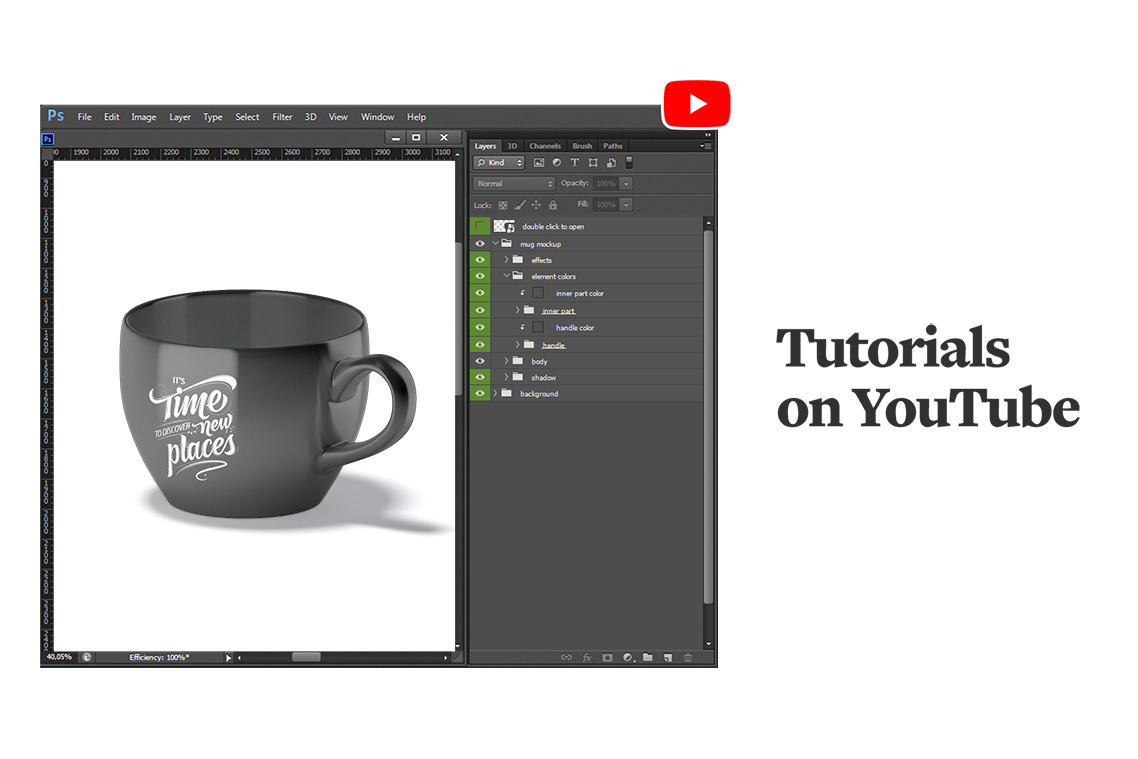 Jumbo Mug Animated Mockup 18oz