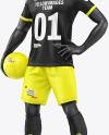 Soccer Player Mockup - Half Side View