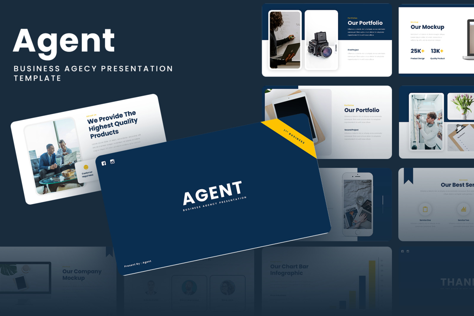 Agent - Business Agensy Google Slides Template Agent - Business Agensy Google Slides Template