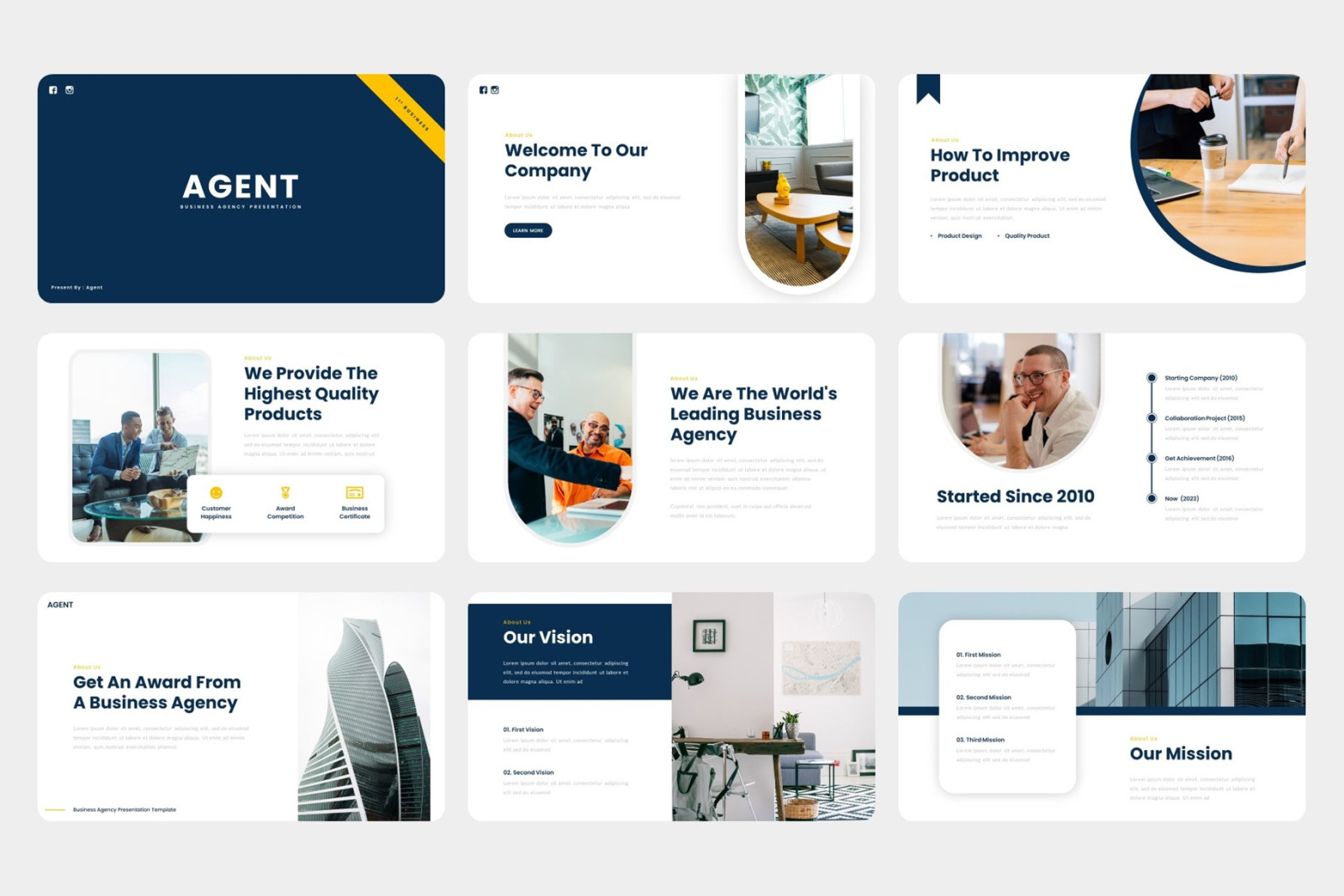 Agent - Business Agensy Google Slides Template Agent - Business Agensy Google Slides Template