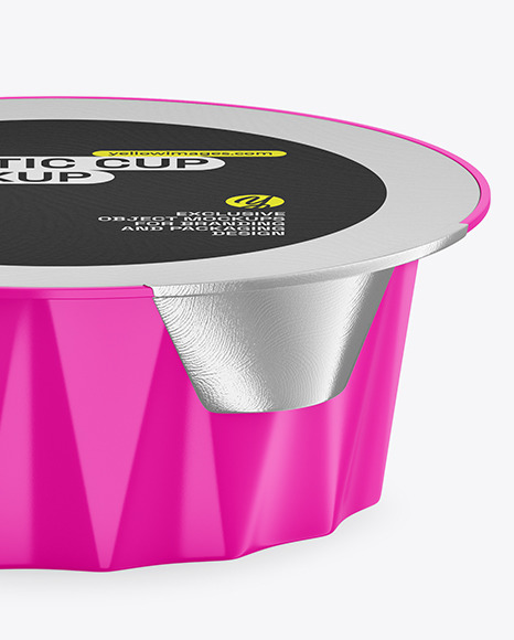 Glossy Plastic Cup Mockup