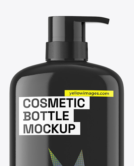 Glossy Shampoo Bottle Mockup