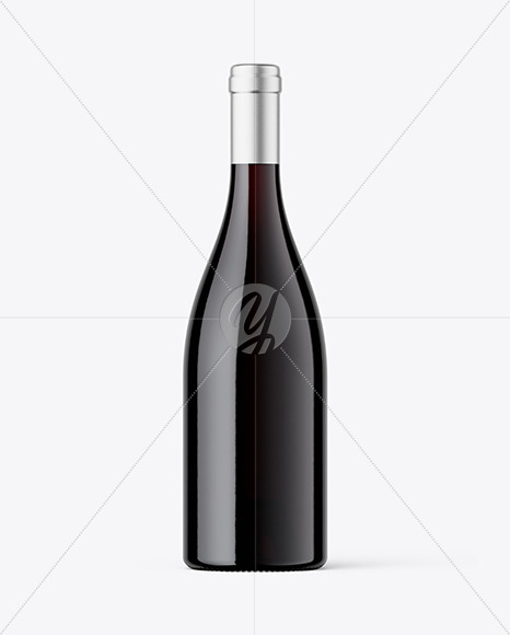 Red Wine Bottle Mockup