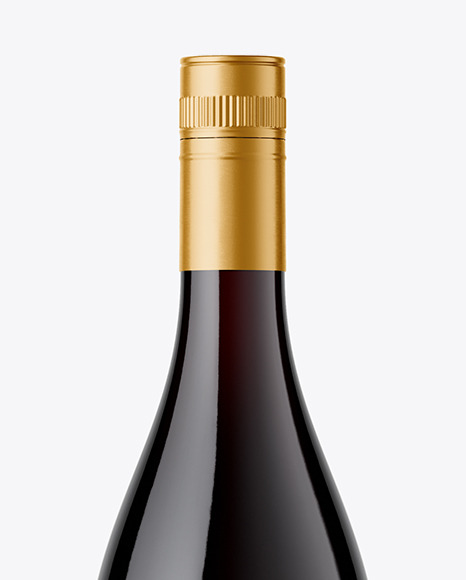 Red Wine Bottle Mockup