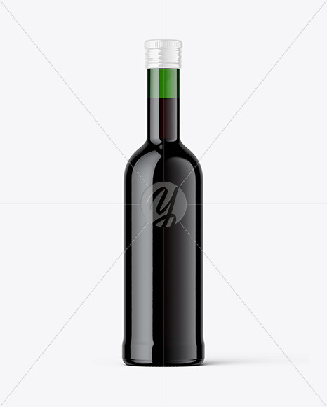 Red Wine Bottle Mockup