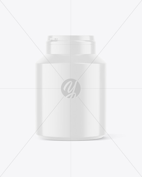 Glossy Plastic Jar Mockup