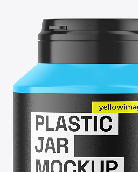 Glossy Plastic Jar Mockup