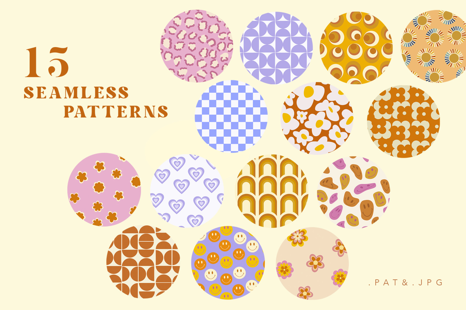 70 Retro Groovy Hippie Patterns