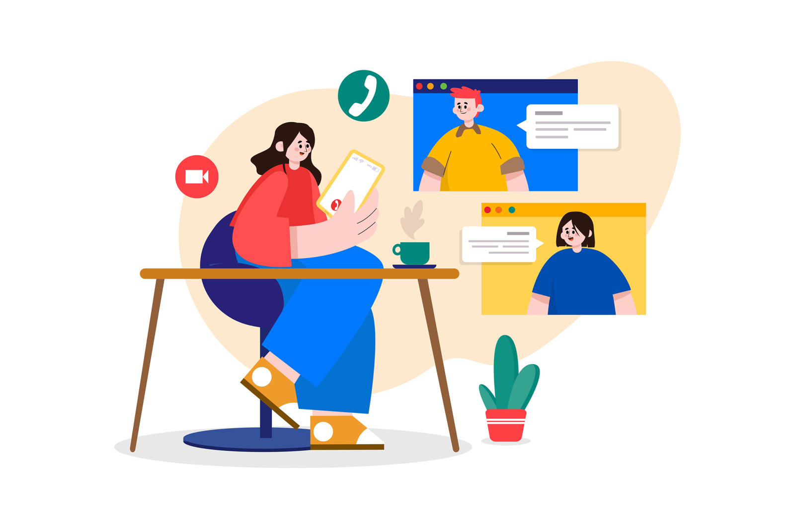 M573_Work From Home Illustration Pack