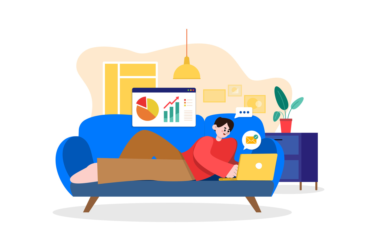 M573_Work From Home Illustration Pack M573_Work From Home Illustration Pack