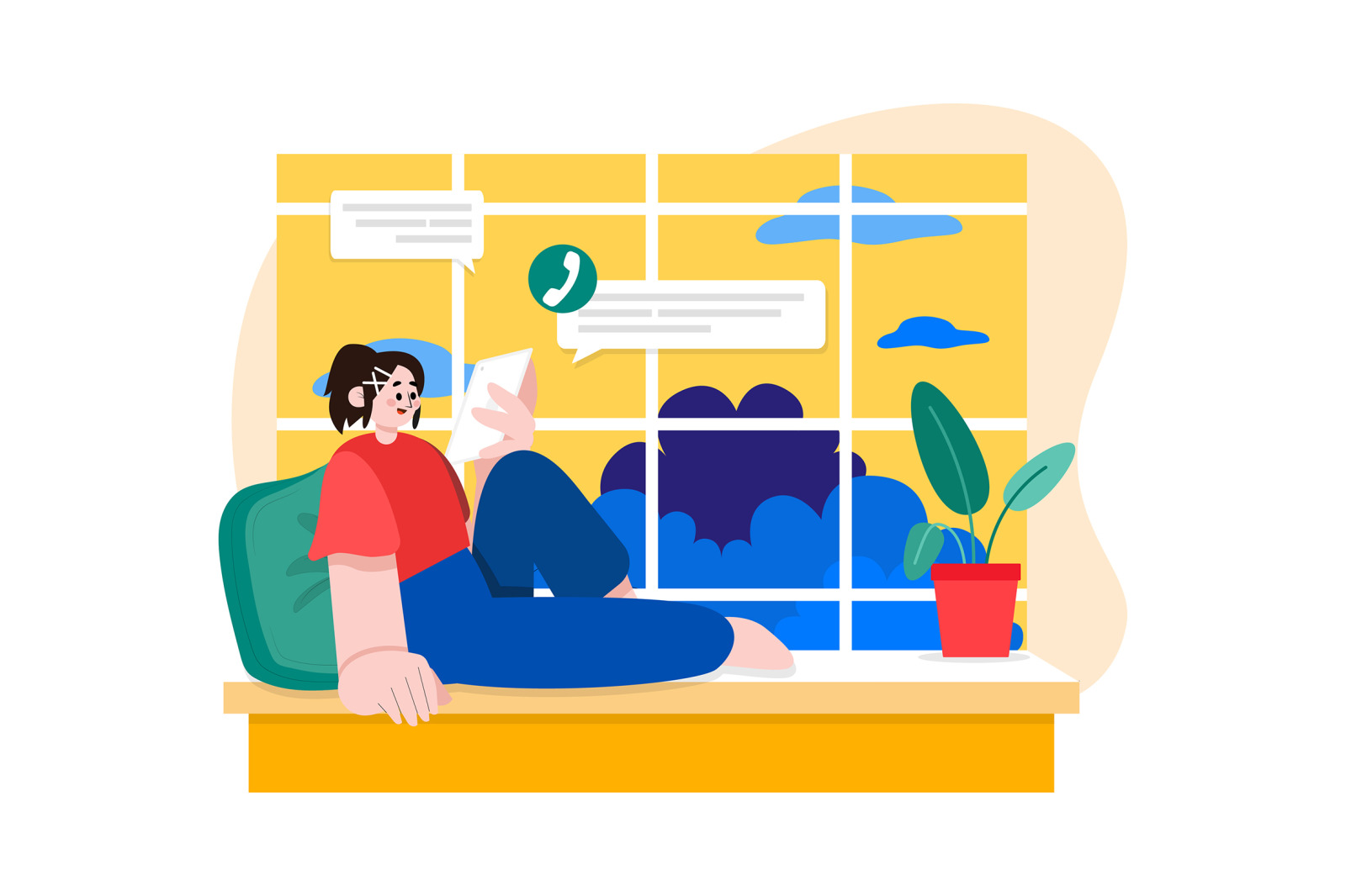 M573_Work From Home Illustration Pack