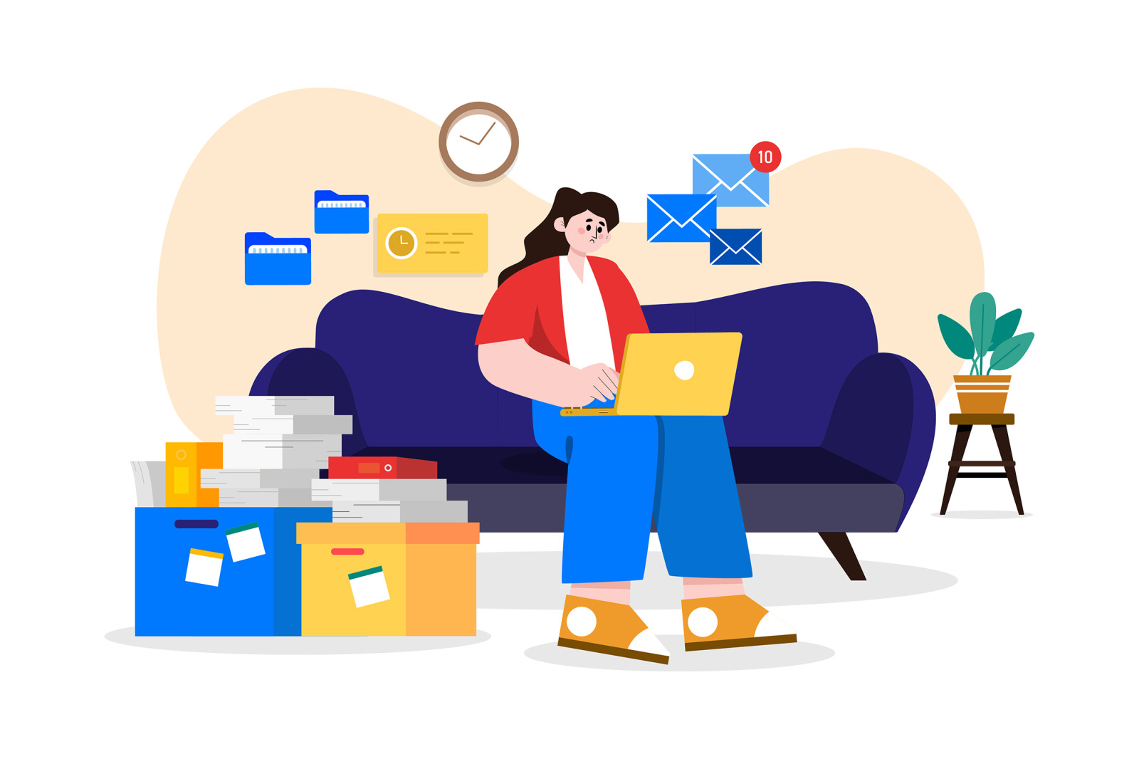 M573_Work From Home Illustration Pack