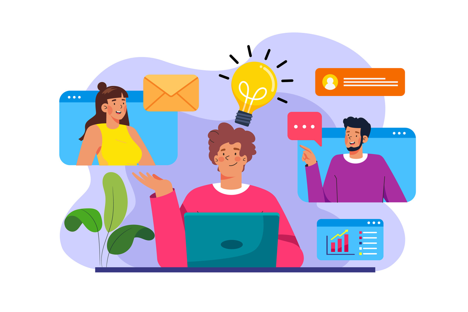 M574_Remote Working Illustration Pack M574_Remote Working Illustration Pack