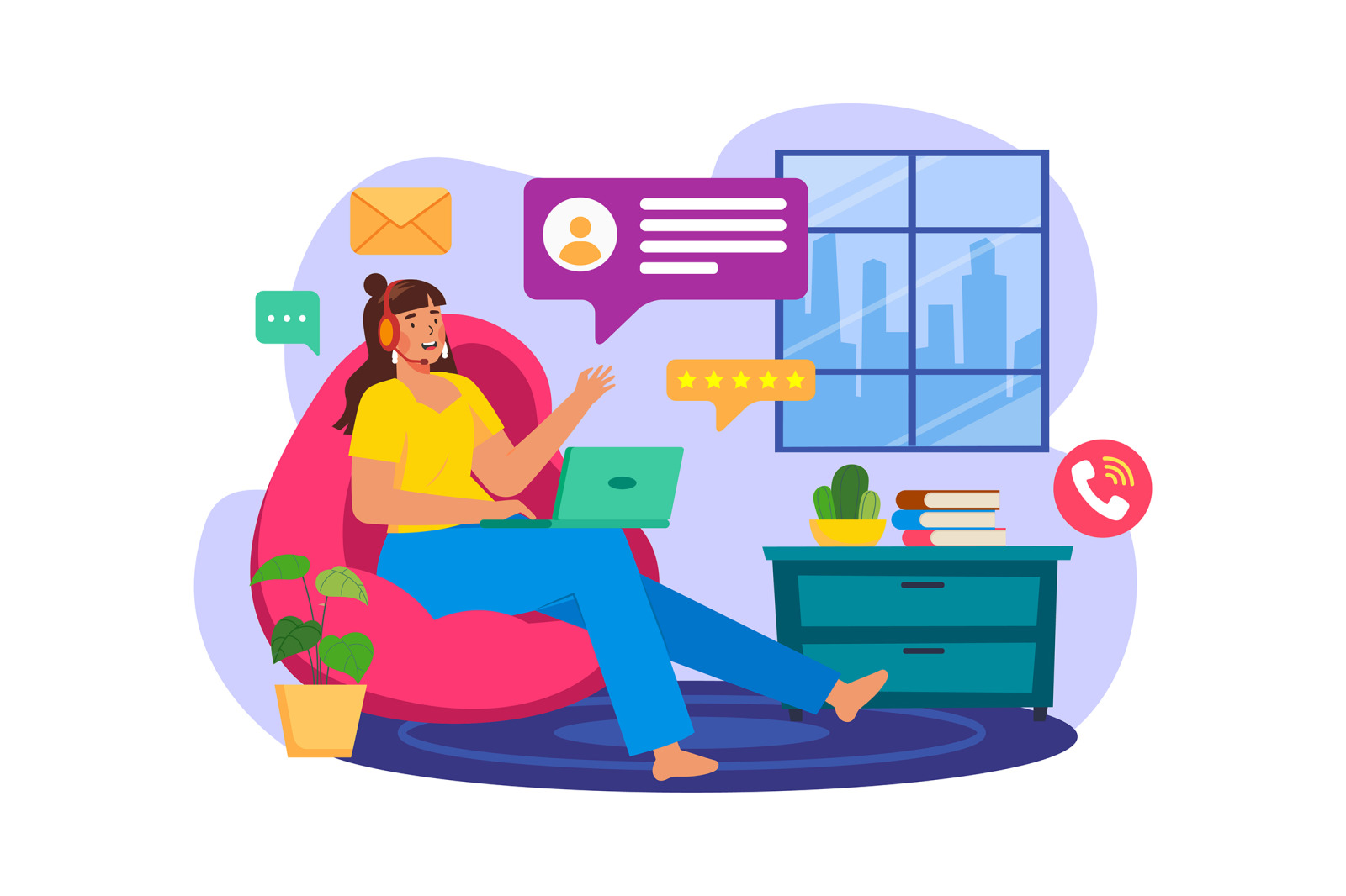 M574_Remote Working Illustration Pack