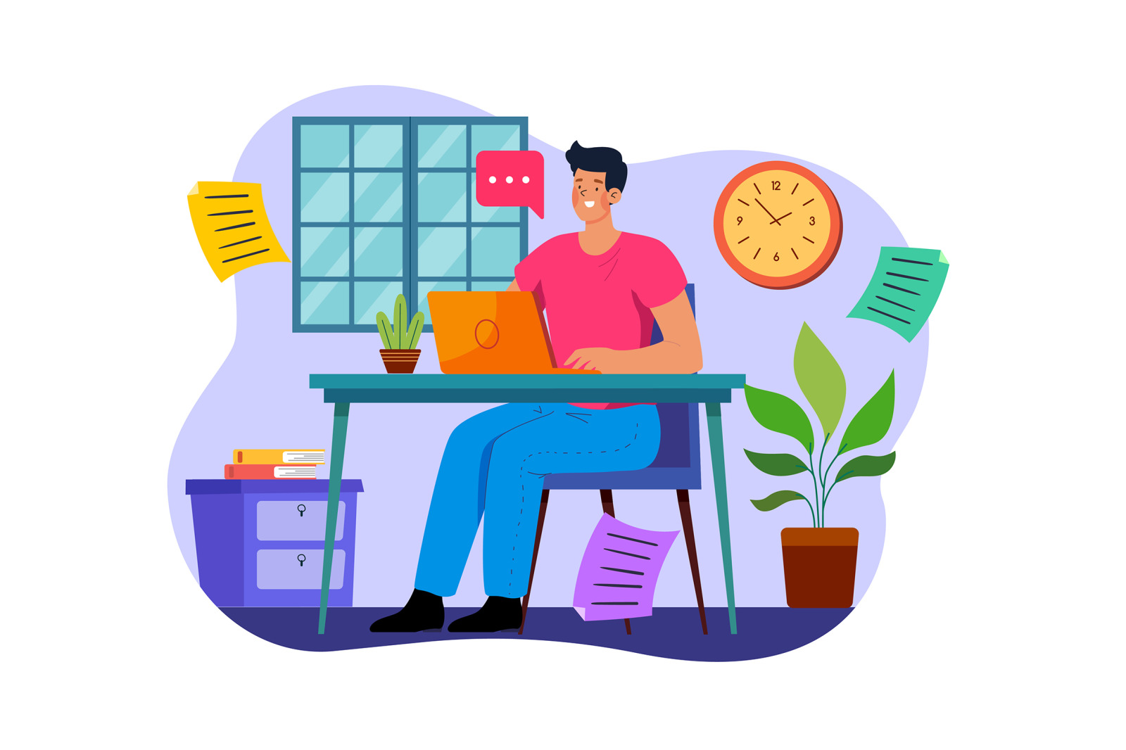 M574_Remote Working Illustration Pack