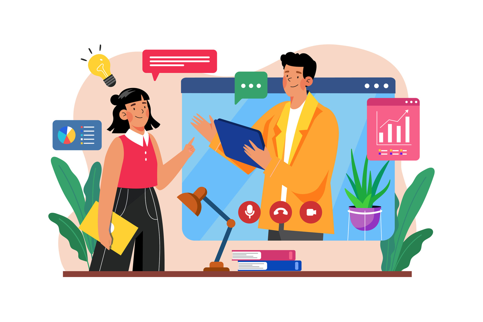M576_Video Conference Illustration Pack M576_Video Conference Illustration Pack