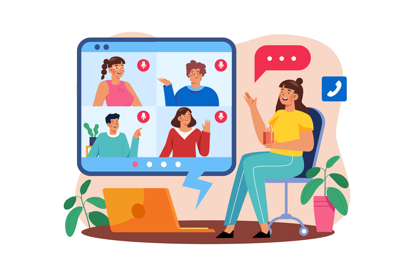 M576_Video Conference Illustration Pack M576_Video Conference Illustration Pack