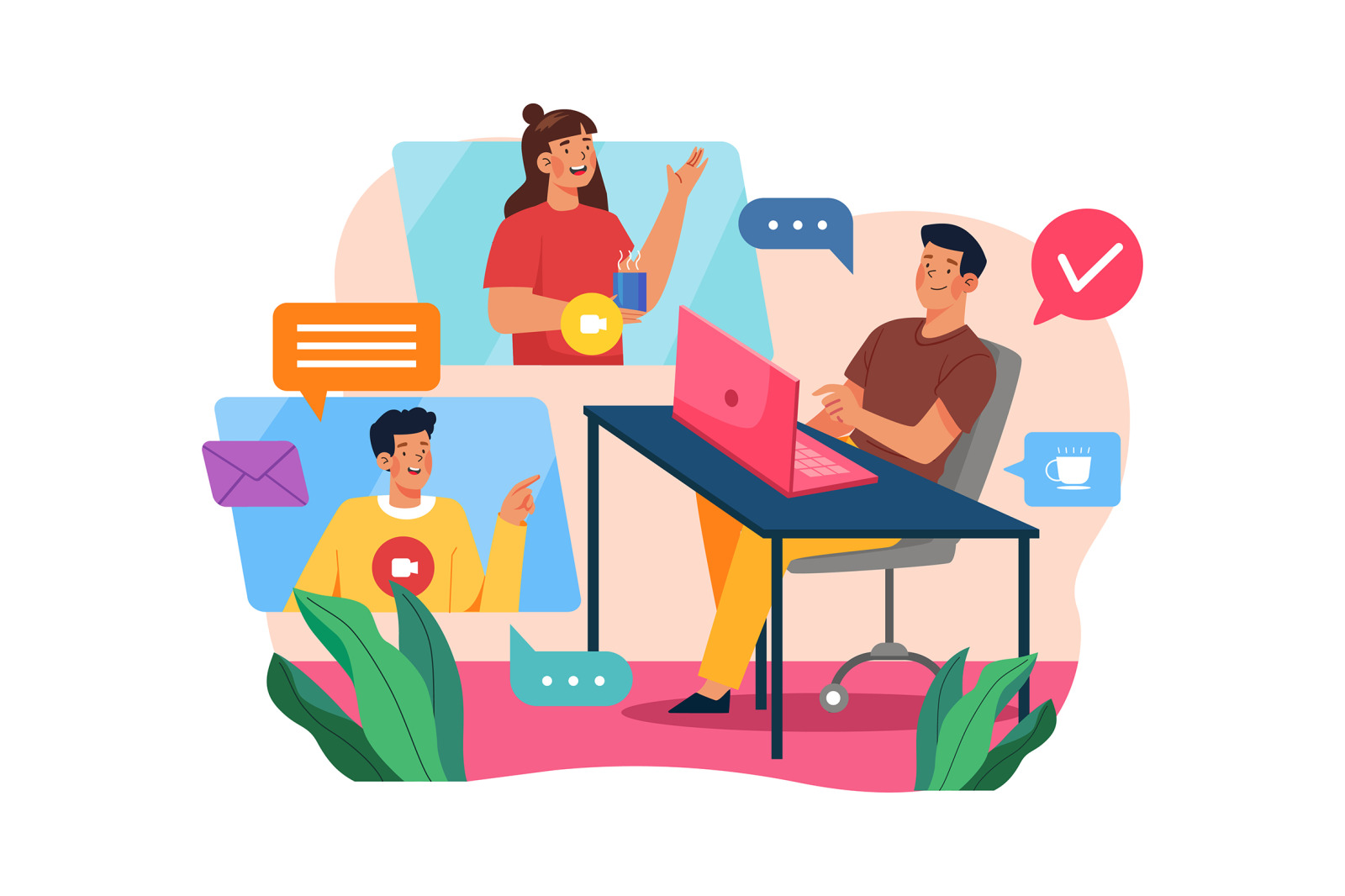M576_Video Conference Illustration Pack M576_Video Conference Illustration Pack