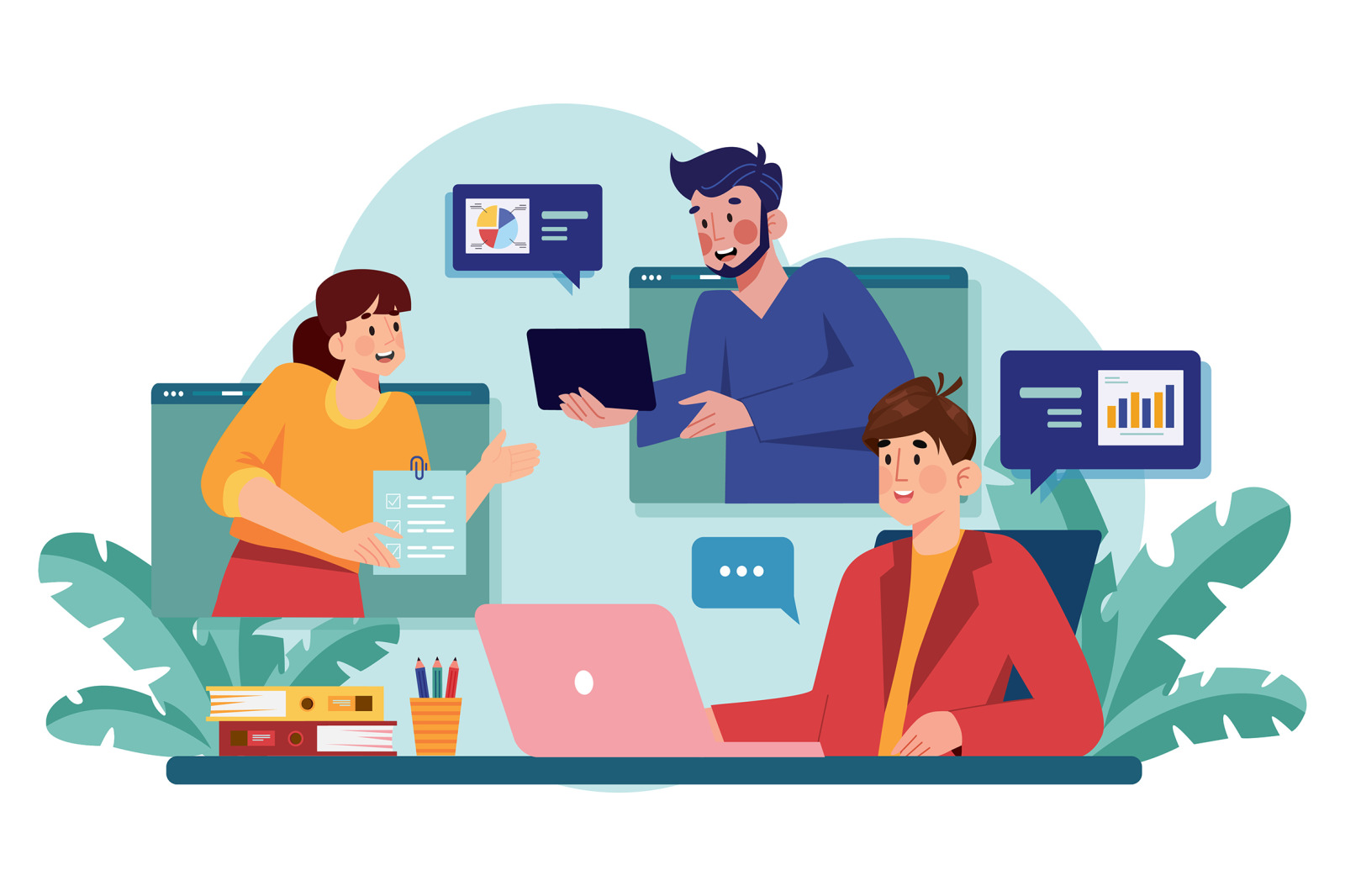M577_Business Activities Illustration Pack M577_Business Activities Illustration Pack