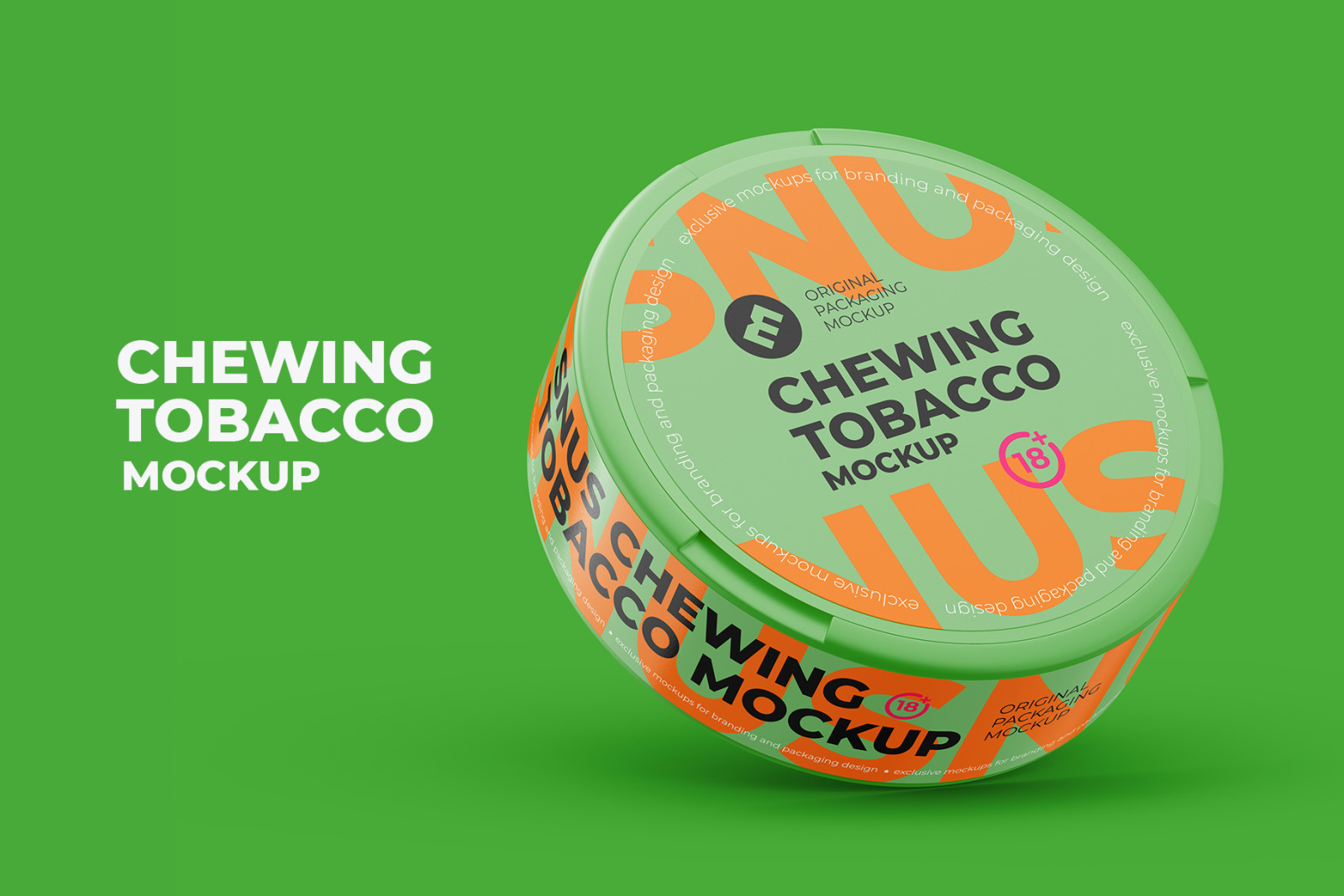 Snus Chewing Tobacco Can Mockup