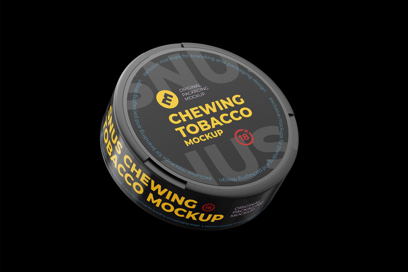 Snus Chewing Tobacco Can Mockup