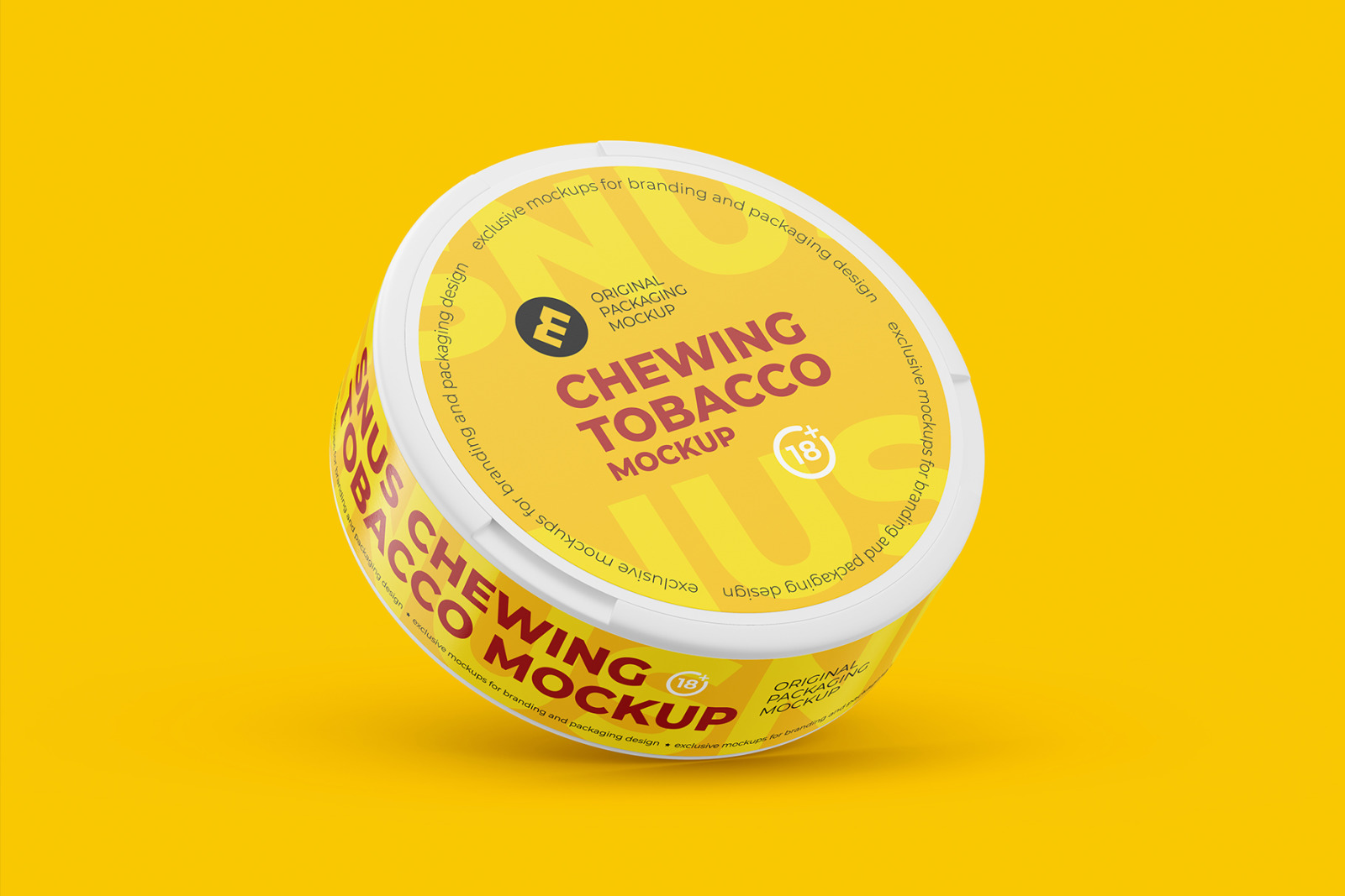 Snus Chewing Tobacco Can Mockup