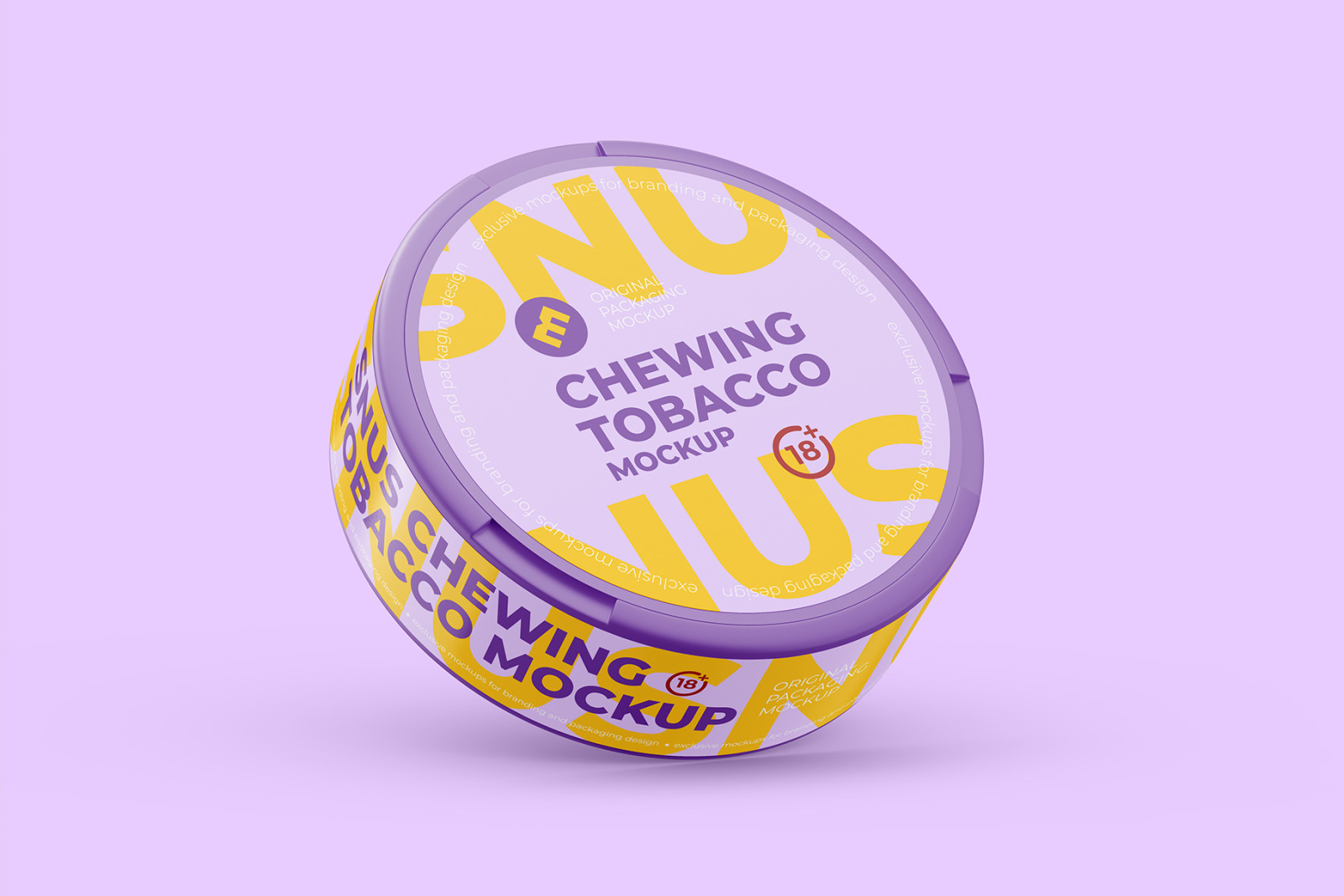 Snus Chewing Tobacco Can Mockup