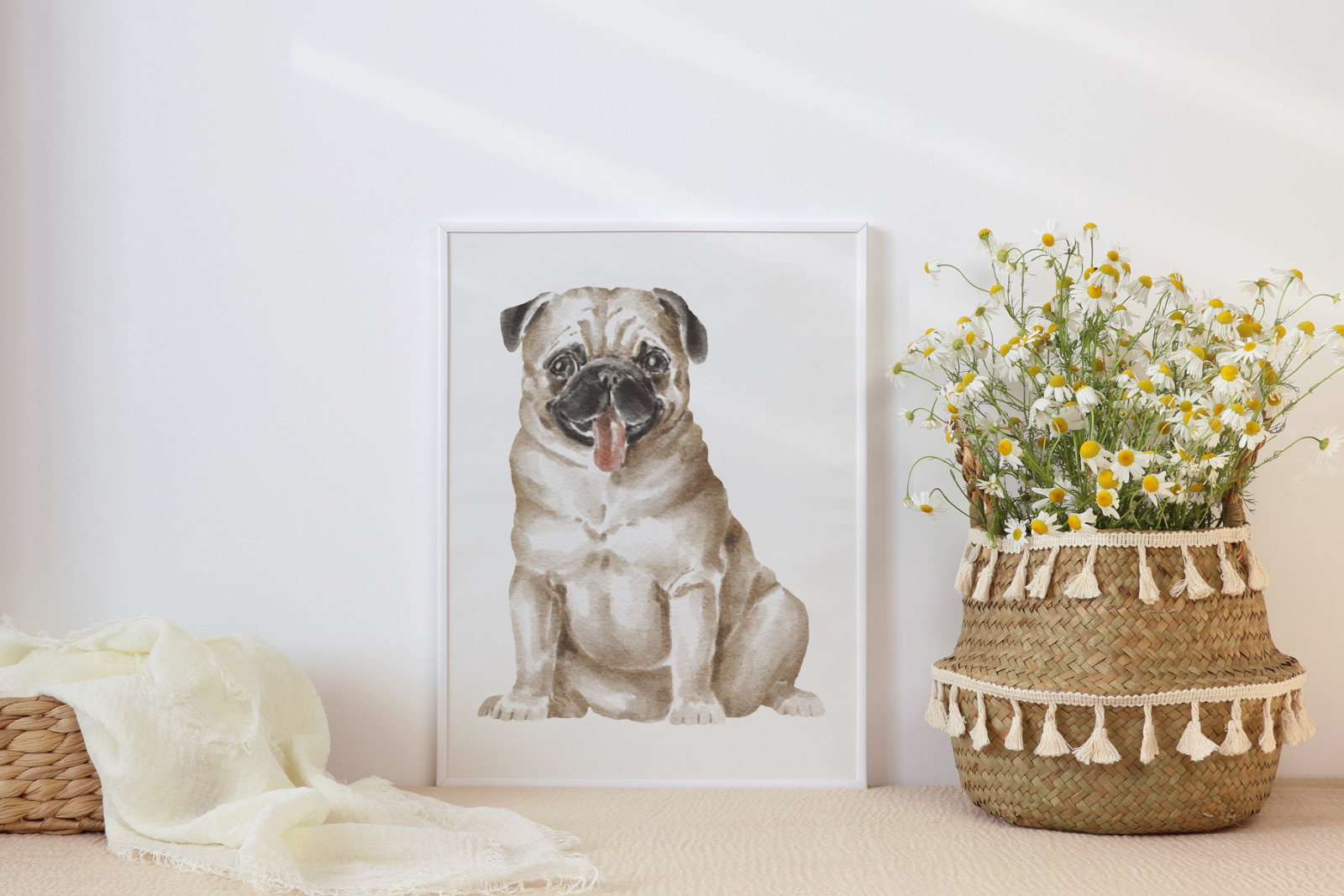 Pug dogs clipart