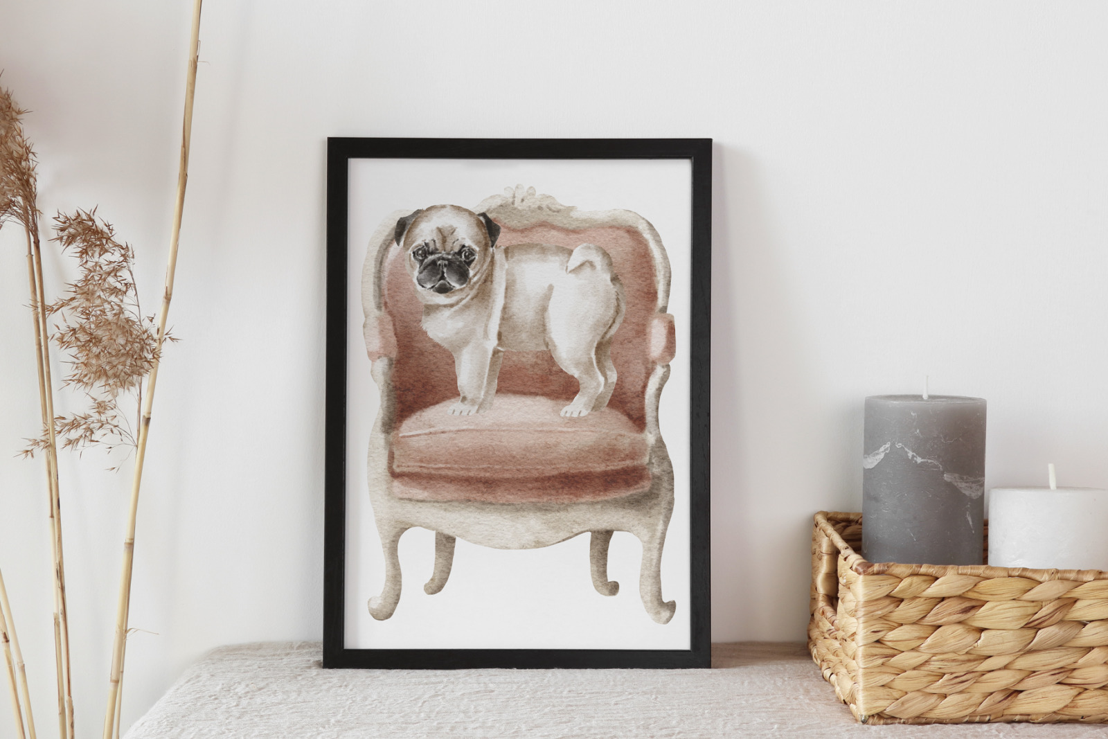 Pug dogs clipart