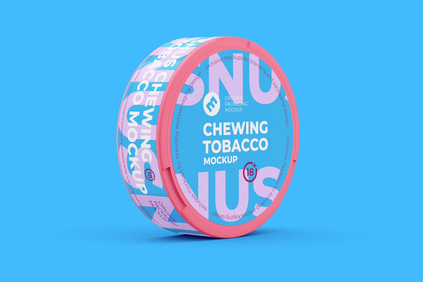 Snus Chewing Tobacco Can Mockup