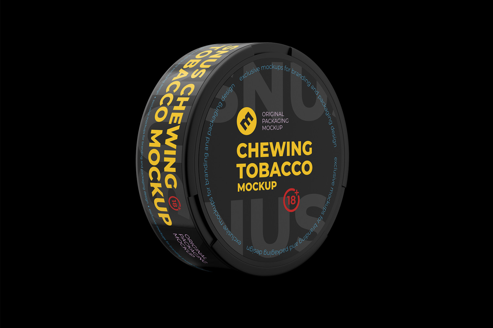 Snus Chewing Tobacco Can Mockup