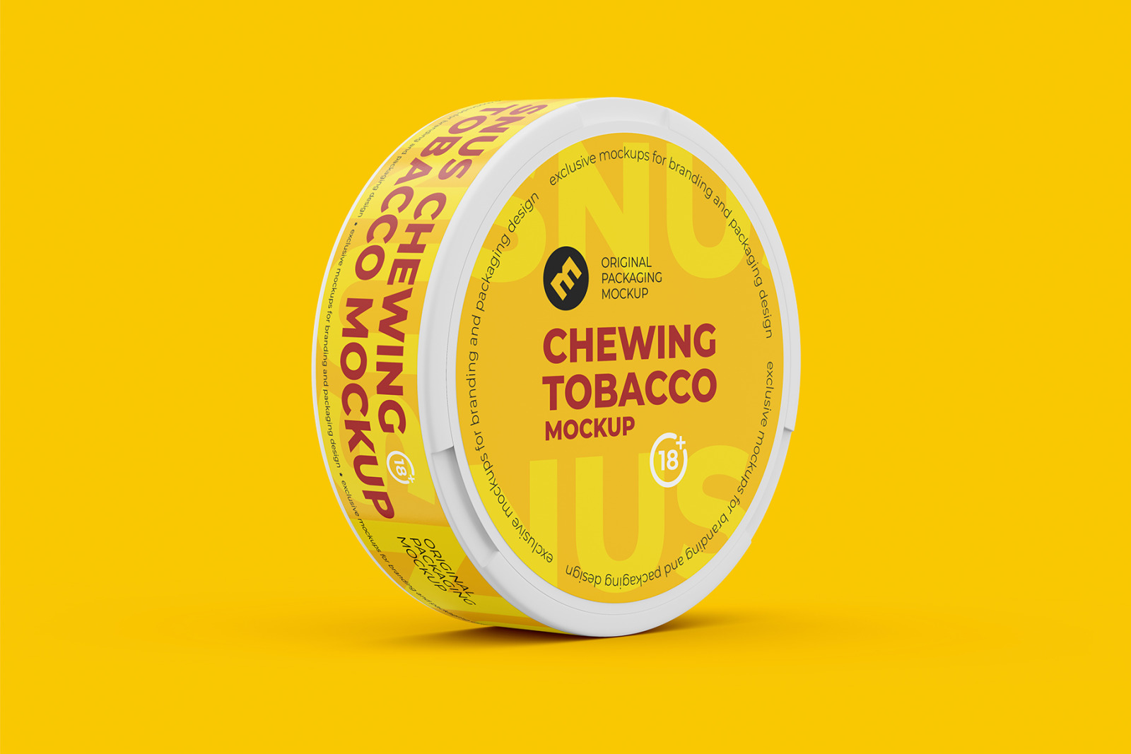 Snus Chewing Tobacco Can Mockup