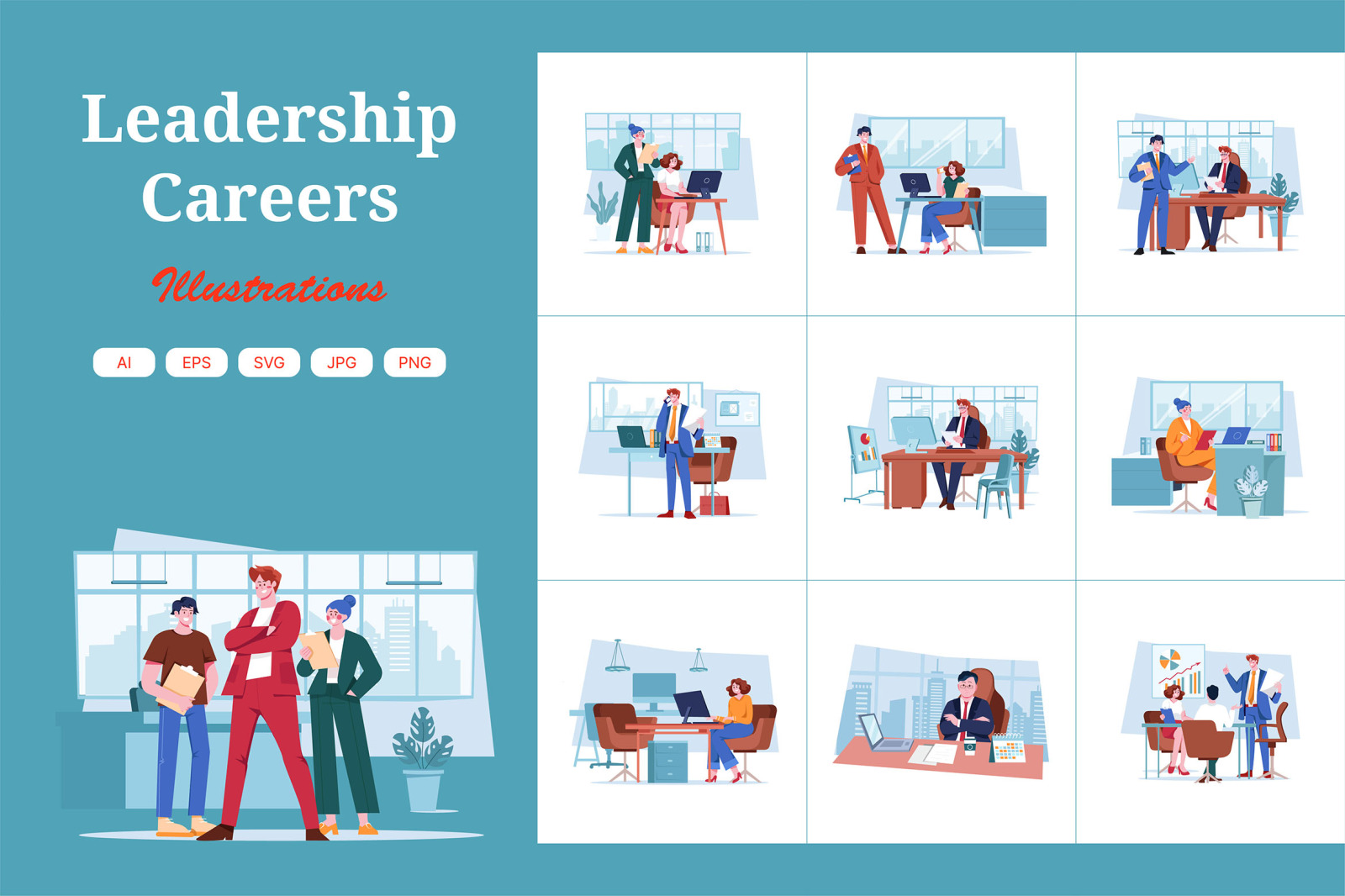 M592_Leadership Careers Illustration Pack