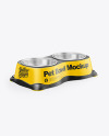 Glossy Pet Feeding Bowl Mockup