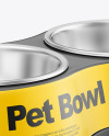 Glossy Pet Feeding Bowl Mockup