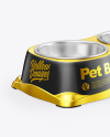 Glossy Pet Feeding Bowl Mockup