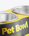 Glossy Pet Feeding Bowl Mockup